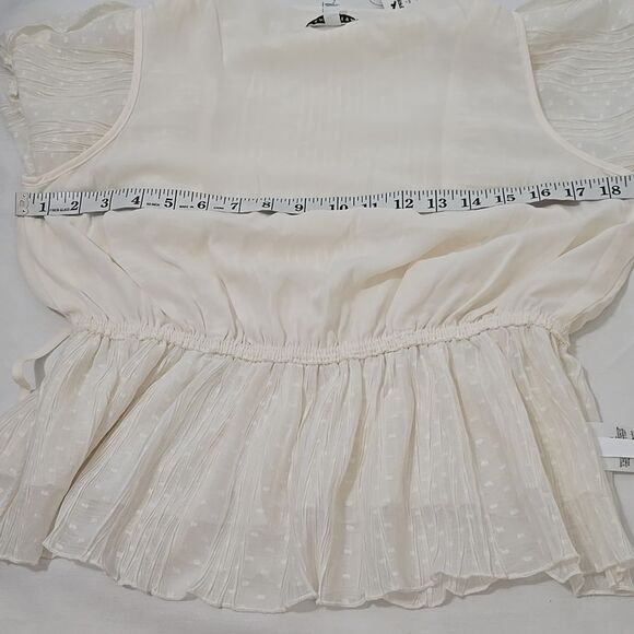 Express White Ruffled Blouse Xs - Picture 5 of 6